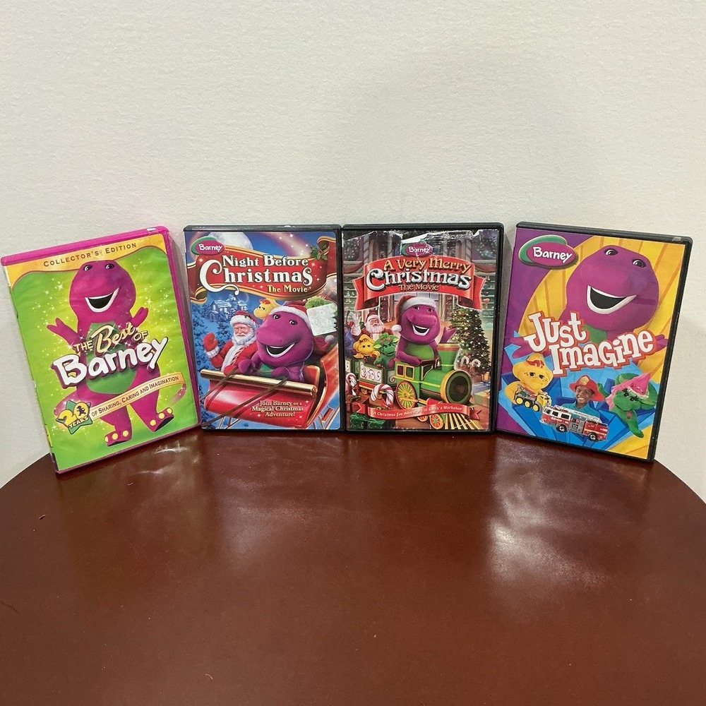 Barney‎ Lot of 4 DVDs - Best Of Barney - Night Before Christmas - Just Imagine